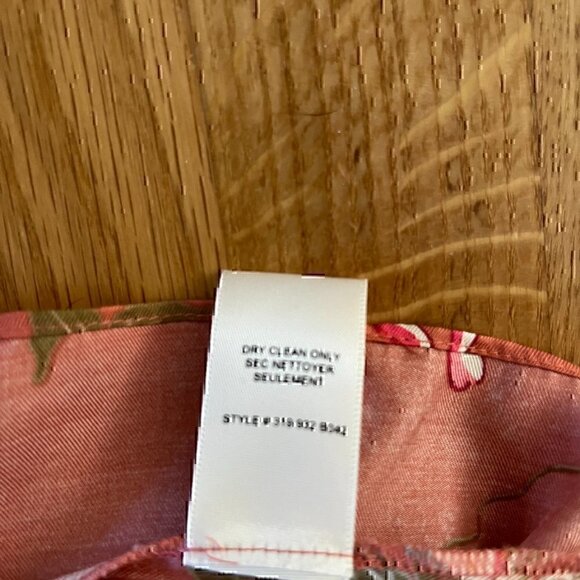 Rebecca Taylor Peach Lita Floral Silk Blend Blouse, Size 2 - Picture 6 of 6